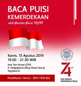 Baca Puisi Kemerdekaan Oleh Pecinta Puisi UGM 2019